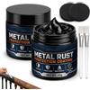Generic Metal Rust Protection Black Repair Paste with Brush and Sponge (2pcs) | 2-in-1 Restoration & Beautification Quick-Dry Weatherproof Easy to Use for Railings Fences Furniture Tools Pipes & Frames