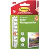 Command 17217WHI-4-DE - Strisce adesive extra, confezione da 4 x 2 (8 strisce), colore: bianco, fissaggio senza fori, per cornici, specchi e altre decorazioni, XL (extra grande)