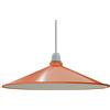 DC VOLTAGE Lampada a sospensione da soffitto in metallo in stile retrò, facile da montare, con paralume a forma di disco (Arancione - CONFEZIONE DA 1)