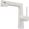 XDSMB Rubinetto Bagno Lavabo con Doccetta Tipo Lift Rotazione 360° Miscelatore Estraibile Lavabo Monocomando,Bianco