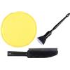 Dunlop Set di pulizia per auto, spazzola per cerchioni con panni in microfibra, per la pulizia degli interni, per cruscotto e ventilazione, giallo/nero