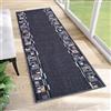 TAPISO Agadir Tappeto Passatoia Runner Antiscivolo Pelo Corto al Metro Design Moderno Motivo Geometrico Sfumato tonalità Grigio Scuro Corridoio Cucina Ingresso Ufficio 67 x 120 cm