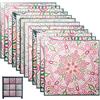 DIYCUT 24 Pezzi Pannello Paraschizzi Cucina Adesivo, Piastrelle Adesive, Rosa | Paraschizzi Cucina Adesivo(10 x 10 cm), Design Vintage, per Bagno, Cucina, Terrazza, Tavolo, Camino, Scale