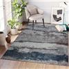 TAPISO Ritz Tappeto Vintage - Tappeto Per Soggiorno, Corridoio, Cucina - Grigio Blu Tappeto Astratto, Classico, Facile Manutenzione, Pelo Corto - Tappeto Antiscivolo, Lavabile - OEKO-TEX 120 x 170 cm