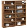 vidaXL Vetrina Legno Vecchio 60 x 8,5 x 58 cm Legno Multistrato, Soluzione di stoccaggio, Elegante Mobile, mensole a Muro Moderne, Organizer Funzionale per camere, arredo Contemporaneo