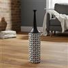 Leewadee Grande Vaso da Terra 65 cm Metallo per Pampas & Fiori Secchi | Vaso Deco per il Soggiorno, ideale per Pampas & rami. Infrangibile, senza schegge, moderno & industriale