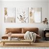 Sarah Duke Set di 3 Poster Beige Astratti, Immagini da Parete per Soggiorno, Decorazione Senza Cornice (30 x 40 cm, A)