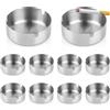 KILDOWS 10 Pezzi Posacenere da Tavolo in Acciaio Inox, Posacenere da Esterno, Posaceneri da Esterno Portacenere Bar moderno Ufficio Giardino, 8cm