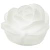 Hervit Rosa in Vetro Bianco Satinato Luce Led a Batterie - Scatola Regalo - 4 Colori - senza Fili, Lampada a Forma di Rosa, PuntoLuce, Regalo, Cerimonia e Bomboniera - Ø10cm