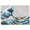 Posterlounge La grande onda di Kanagawa III Poster | 90 x 60 cm di Katsushika Hokusai Blu Quadri Decorazione per pareti