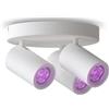 Calex Faretto da Soffitto Smart, 3 Luci, Rotondo, RGB, Bianco | Faretti orientabili singolarmente, con controllo vocale tramite Alexa, Google Home o Siri, senza hub