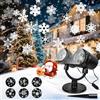 HELESIN Proiettore di Natale Proiettore LED per esterni a doppia testa con timer Proiettore LED impermeabile Fiocco di neve Luci di Natale Lampade da parete per esterni Giardino Decorazione natalizia