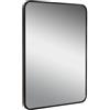 BD ART Specchio da parete rettangolare, 60 x 80 cm, nero, moderno telaio in legno in MDF, grande specchio decorativo per corridoio, bagno e soggiorno, design industriale (verticale e orizzontale)