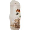 Muzilife Specchio da parete asimmetrico senza cornice ondulata, 160 x 60 cm, grande specchio da parete irregolare con pannello posteriore in MDF per parete, soggiorno, corridoio, ingresso, decorazione