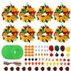 Anguxer Set di bricolage autunnale, ghirlanda autunnale, fai da te, con feltro e | Set creativo con zucca, foglie, nastri e adesivi per decorazione autunnale, casa, feste e Ringraziamento