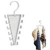 GFRGFH Gruccia organizer per armadio a doppia faccia e forma a V, scaffale verticale multistrato girevole a 360° per cappelli, sciarpe, cinture e borse (1 pezzo)