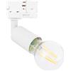 LEDKIA LIGHTING LEDKIA Faretto Portalampada Binario Trifase Oasis per Lampadina E27 Bianco