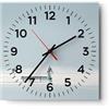 ARTTOR Orologio da Parete in Vetro 30x30 cm Quadrato Persone Pastello - 6009 | Solitario Uomo Minimalista Moderno Orologio da Muro Decorativo Silenzioso Analogico Decorazione da Parete ARTTOR
