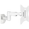 SatChef Supporto da parete per TV LCD/LED Connecto, inclinabile, orientabile ed estensibile per schermi da 10 a 42 pollici, bianco