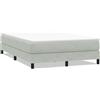vidaXL Letto a molle senza materasso grigio chiaro 160x210 cm in velluto