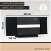 Selius Impianto stereo verticale - Nero - 5 Watt di potenza - USB, Bluetooth, NFC - Lettore CD e MP3 - Design moderno