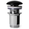 DEGHI Piletta click-clack universale 8,5h cm con tappo in ceramica nero lucido