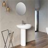 DEGHI Lavabo con colonna 57,5 cm in ceramica bianco - Perth