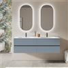 DEGHI Mobile bagno sospeso 160 cm carta da zucchero con cassetti e lavabo doppia vasca - Cuki
