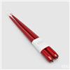 EDG Enzo De Gasperi Set 2 Candele a Stelo Rosso Metallizzato H30 Ø2,2 cm - Candele Decorative di Natale