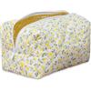 Aucuu Borsa da Toilette da Viaggio, Borsa Cosmetica Trapuntata, Beauty Case da Viaggio, Borse Cosmetica con Motivo Floreale, Make Up Bag, Trousse Trucchi Organizer per Cosmetici, per Donne Ragazze
