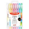 uni-ball Mitsubishi Pencil - 8 penne a rullo, inchiostro gel Signo, penne color pastello, punta 0,7 mm, scrittura media, a rulli, fantasia, per il tempo libero creativo e carteria
