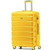 Flight Knight ABS 3 Taglia Valigia Leggera Compatibile Con Alitalia, easyJet, RyanAir, Air Italy E Tanti Altri! Trolley Bagaglio A Mano 55x35x20 cm Grande Bagaglio Da Stiva 4 Rotelle.