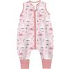 Chilsuessy Sacco nanna con piedi, 1,5 Tog, per tutte le stagioni, sacco a pelo con gambe, per bambini piccoli, 1,5 tog/bel cigno, 90 cm, altezza del bambino 100-110 cm