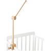 TOPLIVING Braccio mobile per culla, gancio girevole per bambini, in legno di faggio naturale, supporto mobile per culla, decorazione per la cameretta dei bambini, perfetto per neonati o ragazzi