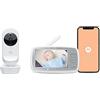 Motorola Nursery VM44 Connect Babyphone Wi-Fi con Videocamera, Baby Monitor con Schermo Video da 4.3, Applicazione Motorola Nursery, Visione Notturna, Ninna Nanne,Microfono,Monitoraggio Temperatura