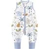 Chilsuessy Sacco nanna estivo con piedi, 1 Tog, per bambini, con gambe, 100% cotone, per ragazzi e ragazze, 1 tog/elefante, 100 cm, altezza del bambino 110-120 cm