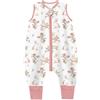 Chilsuessy Sacco nanna con piedi, 1,5 Tog, per tutte le stagioni, sacco nanna con gambe, per bambini piccoli, 1,5 tog/coniglio, 80 cm, altezza del bambino 90-100 cm