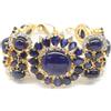 PNG Bracciale In Argento Sterling 925 17 X 21 Mm. Zaffiro Blu E Topazio Bianco 9.0"
