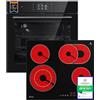 KKT KOLBE Set forno e piano cottura senza cornice SET8017TFTCH59RL, 60 cm | Display touch TFT, Soft Close, Pulizia catalitica, 4 zone, Doppia zona, Zona ovale, Funzione pizza, Grill, Aria calda