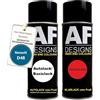Alex Flittner Designs Auto Vernice Spray Set per Renault D48 Bleu Nautilus MetallicBase Trasparente 2x400ml con vernice spray trasparente