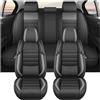 NYSQOFMB Coprisedile Auto Coprisedile Per Auto Di Lusso In Pelle PU Per VW, Per T-ROC, Per Golf 5 7, Set Completo Di Accessori Interni Copertura Sedile(Grey,5seats)