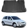 OMAC Vasca Baule Vasca Vano Carico Compatibile con Opel Corsa C 2000-2006 5tür Gomma TPE Nero