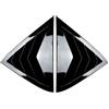 KVSWBRE Coppia di spoiler per finestrini laterali posteriori adatti per Ford Fiesta MK7 7.5 2008-2017, copertura per persiana e prese d'aria. Car Side Rear Window Louver Cover Side Window Scoo(Glossy Black)
