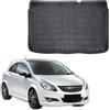 J&J AUTOMOTIVE SCOUTT Vasca Bagagliaio per Opel Corsa D 3/5-Porte Berlina 2006-2014, in TPE su Misura, Proteggi Baule con Bordo Alto 4 cm, Antiscivolo, Inodore