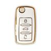 RUXYAXFOL 2 pezzi RUXYAXFOL TPU protezione chiave auto per VW Golf 4/5 Mk6/MK7, GTI, Plus, R, Skoda, Passat, Polo, Seat serie casi chiave auto platino