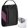 Zlqemik Borsa porta scarpe da golf, con cerniera, traspirante, ventilata | Borsa per scarpe da golf da viaggio, per calze, tee, palline da golf, per uomo e donna
