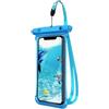 Generico Borsa Impermeabile per Smartphone Custodia Galleggiante Trasparente | Accessori Esterni Stagni E Antipolvere Per Spiaggia Crociera Nuoto Immersioni Barca Blu