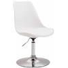 CLP Sedia Pranzo Regolabile Maverick In Polipropilene I Sedia Design Rosa Scandinavo Base Tonda In Metallo | Colore bianco Colore del telaio cromo