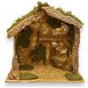 Generico Aurora Store Capanna Presepe Gigante Vuota MANGIATOIA in Paglia, Tetto in Sughero per Natività Grande in Legno con Muschio, Trucioli Legno, 60 x 40 x h. 55cm Sacra Famiglia, Pastori, Re Magi