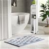 HUOLE Mobile Bagno Verticale Porta Oggetti da Bagno Slim Salvaspazio con Apertura, armadietto con ante e ripiani, Armadietto Porta Carta Igienica, Detergenti e Accessori, 15 * 17 * 76cm-Bianco
